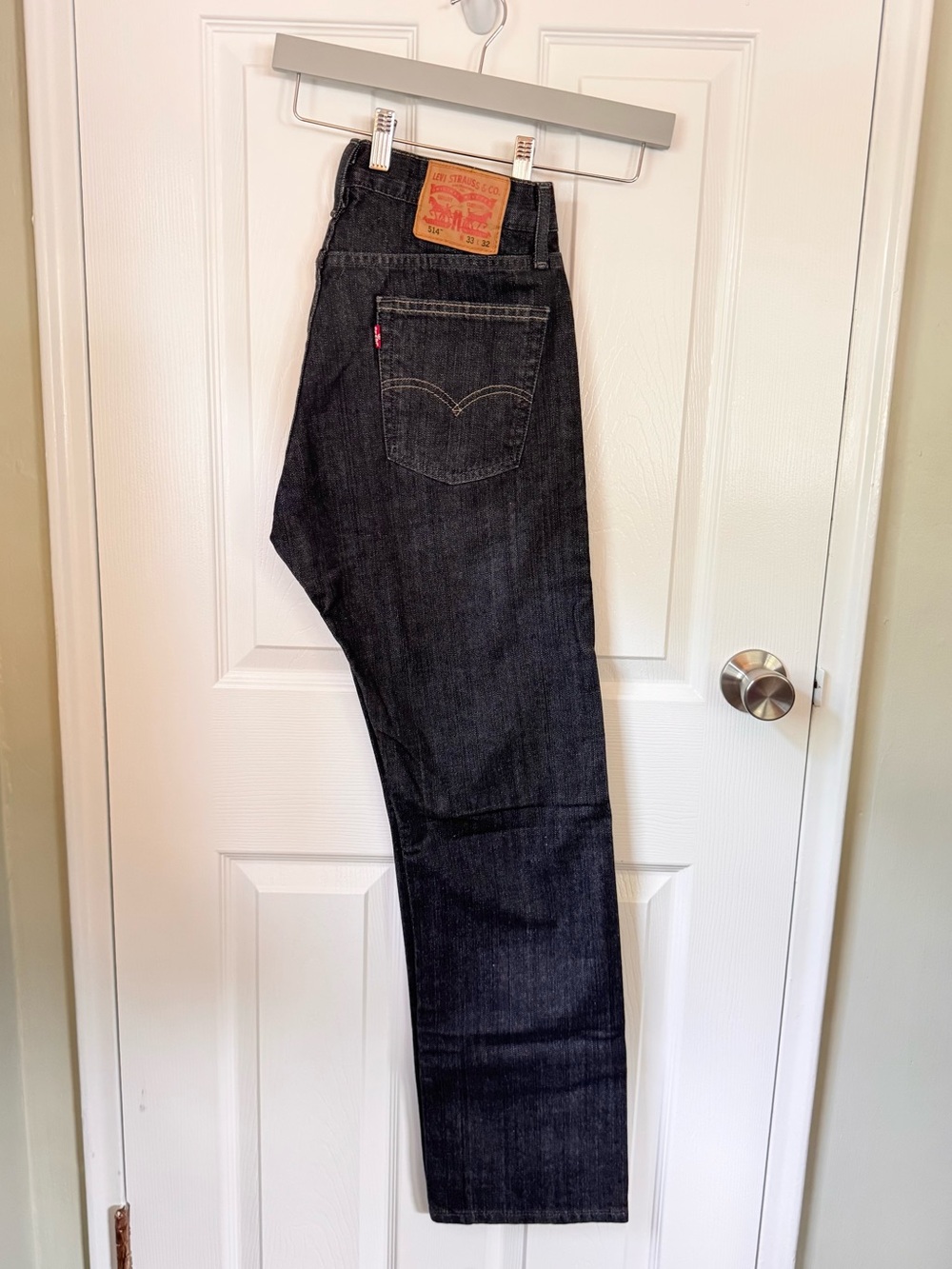 Levi's Black Straight Men Jeans Dark Denim